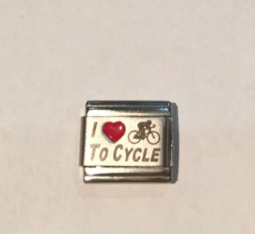 *J* I love to cycle - Italian modular charm (fit most 9 mm brands such as Nomination)