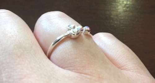 *J* Swarovski Crystal AB Ring US Size 8 (UK P 1/2)