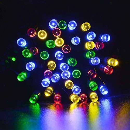 Colourful 100 LED Solar Power String Fairy Lights (2 mode 100 LED 12m) (In Stock)