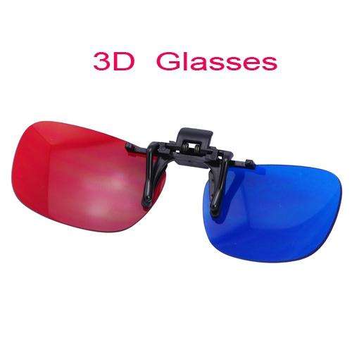 Clip-on Red Blue 3D Glasses for 3D Dimensional Anaglyph