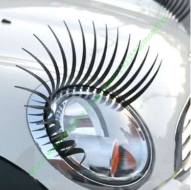 Car Headlamp Eyelash Stickers Set (Set = 2 Eyelashes) (In Stock)