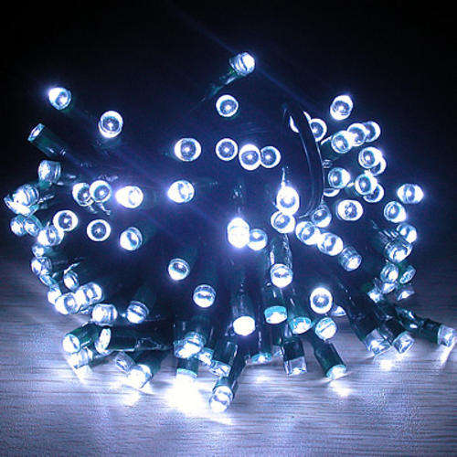 White LED solar power string fairy lights (2 mode 100 LED 17m)