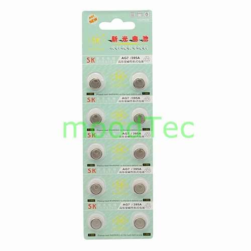 10 x AG7 395A Alkaline 1.55V Button Cell Coin Batteries (In Stock)