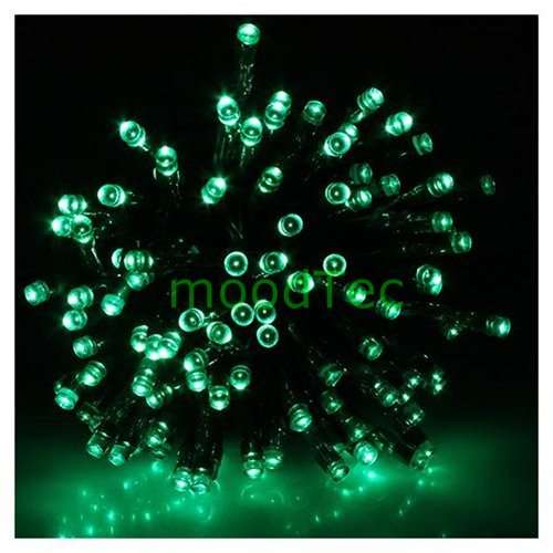 Green 120 LED Solar String Fairy Lights - Green 13 Meters (In Stock)