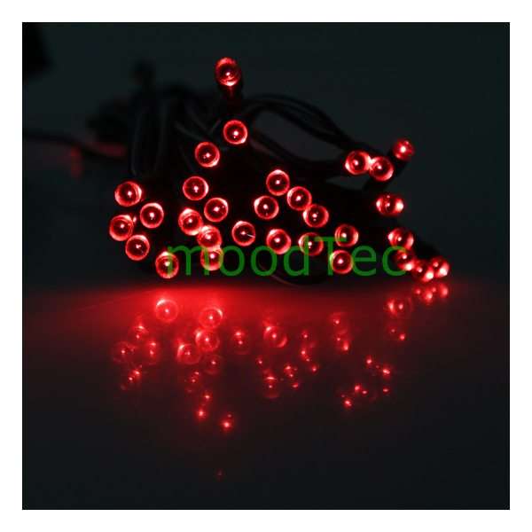 Red 120 LED Solar String Fairy Lights - Red 13 Meters