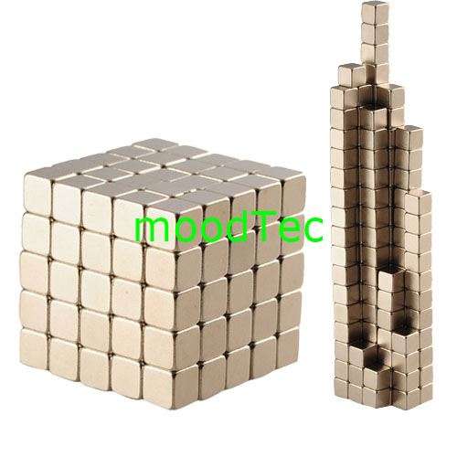 4mm 125pcs Neodymium Magnetic Block Puzzle Silver