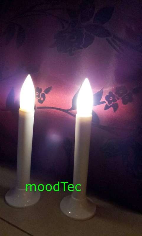 White Battery Operated Candle With Stand (In Stock)