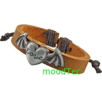 Leather Bracelet - Wings of Love (In Stock)