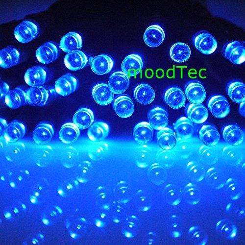 Quality Blue 100 LED Solar String Fairy Lights - Blue 12M
