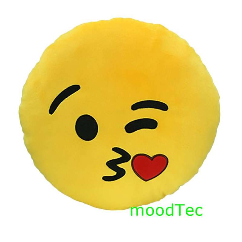 QQ Emoji Emoticon Cushion Throw Pillow - Throwing Kiss
