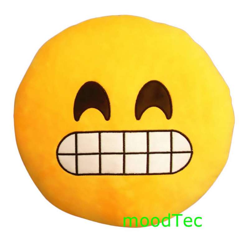 QQ Emoji Emoticon Cushion Throw Pillow - Grin