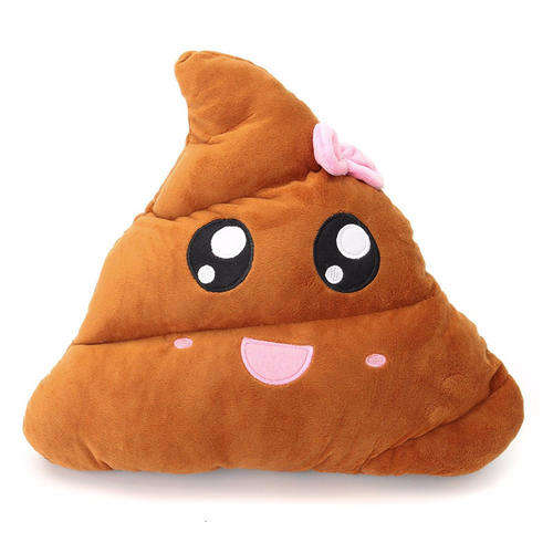 QQ Emoji Emoticon Cushion Throw Pillow - Mrs Poo