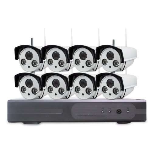 HD 8 Channel 720P Wireless IP Camera CCTV Security Surveillance System NVR KIT