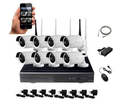 HD 8 Channel 720P Wireless IP Camera CCTV Security Surveillance System