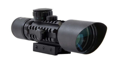 Accurate M9 3-10x42 Compact Rifle Scope, R/G Illum. Mil-Dot Reticle