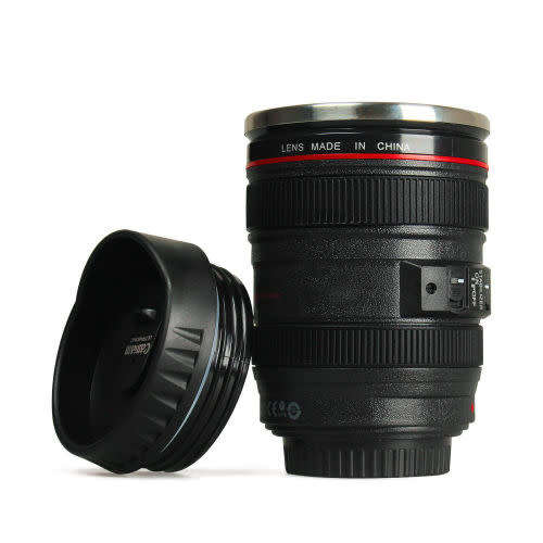 Spoil Dad - Camera Lens Coffee Mug with Leak-Proof Lid