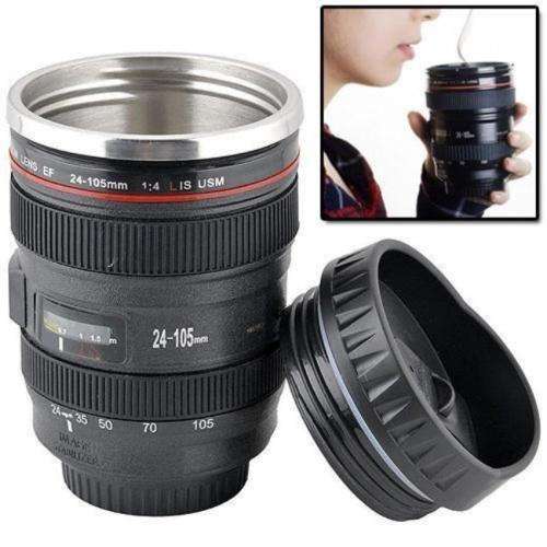 Spoil Dad - Camera Lens Coffee Mug with Leak-Proof Lid