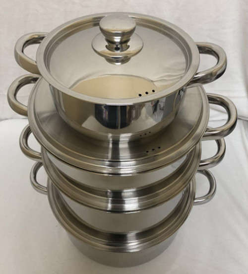 8 pieces stainless steel cooking pot set