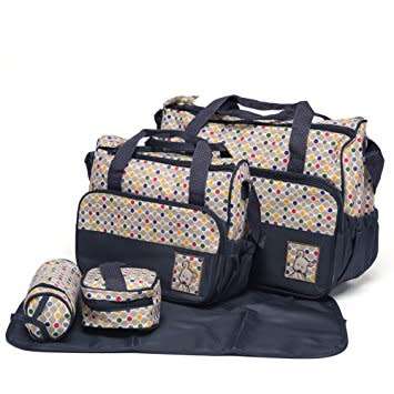 Multifunctional Baby Changing Diaper Handbag 5 Piece Set