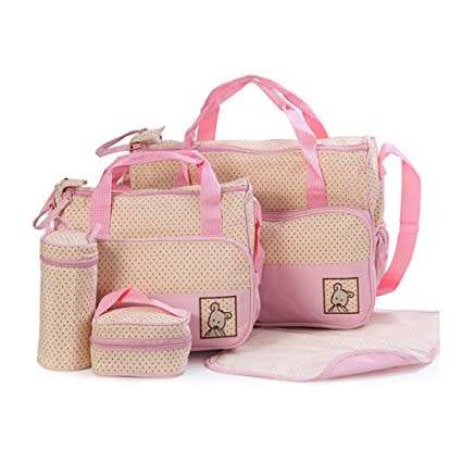 Multifunctional Baby Changing Diaper Handbag 5 Piece Set