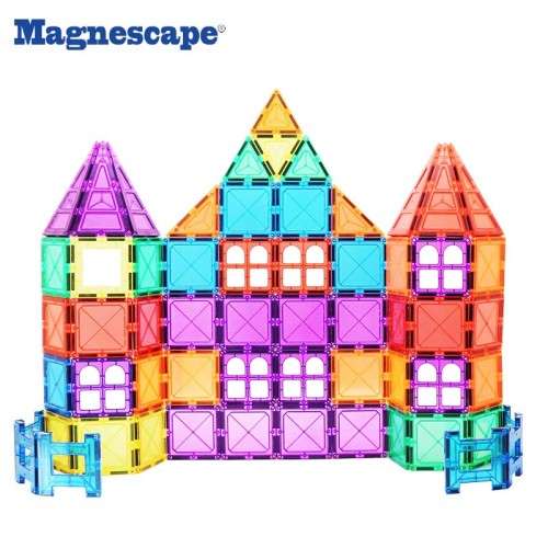 Magnescape 100pc Magnetic Tiles Building Toy Set - Slightly Used