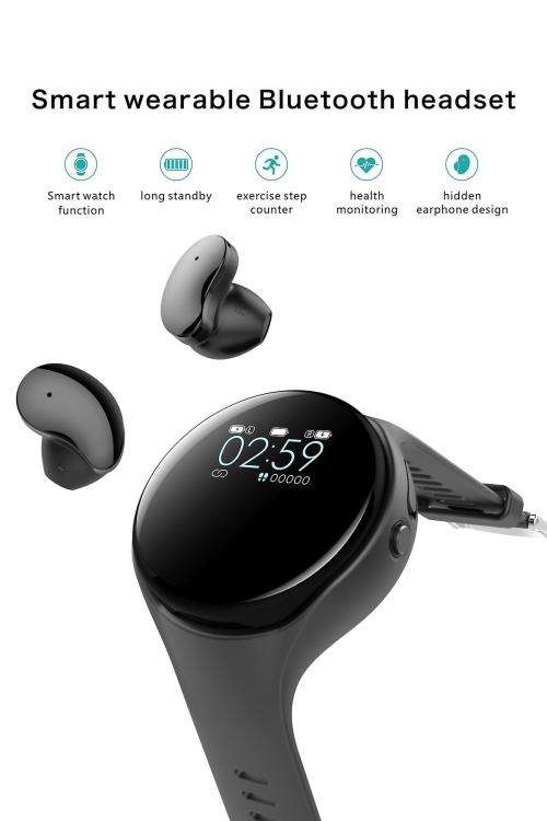 W1 2-in-1 Bluetooth Smart Watch w/ TWS Earbuds Sports and Fitness Modes - Brand New