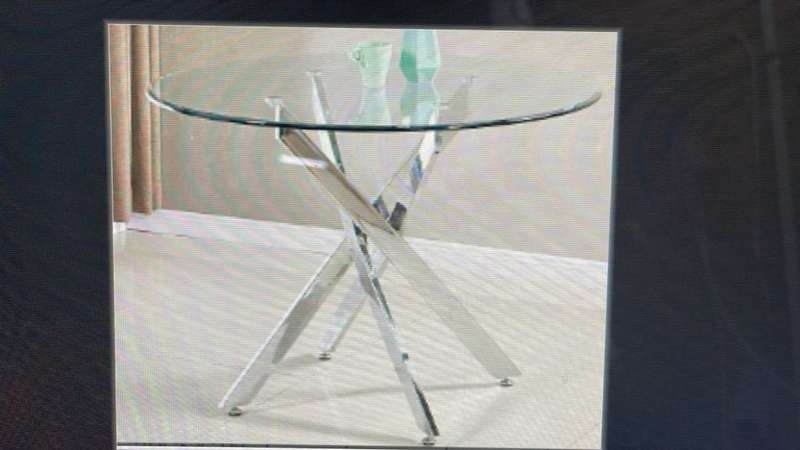 ROUND GLASS TABLE 90CM DT725