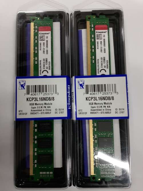 16GB (2X8GB)Kingston KCP3L16ND8/8 DDR3 1600MHz Desktop Memory