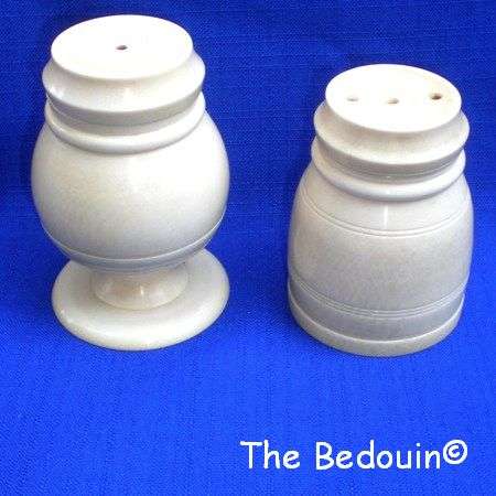 ELEPHANT IVORY SALT & PEPPER CRUET.  Vintage, handcrafted & lovely. 220 g.