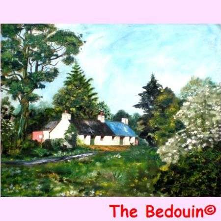Isabel Metz (S A  Artist). COTTAGE IN THE FORREST. Original Oil Painting. Unframed (c 1970)