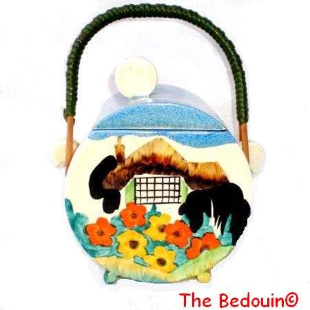 CLARICE CLIFF BIZARRE. Biscuit / Sweet Basket. Hand painted. Vintage (Art Deco). FOR RESTORATION.