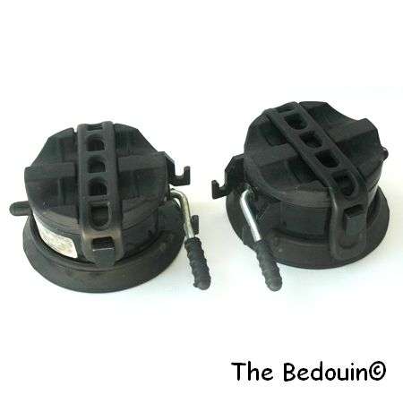 FISHING ROD ROOF CARRIERS (SET OF 2). Portable Suction cup type. Australian Import. (Made by Haigh)