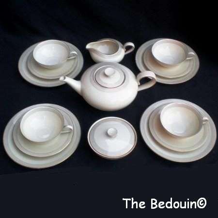 Bavaria (German). Heinrich Anmut Selb. TEA SET. 15 piece. Bone China. Vintage (Retro - 1960s).
