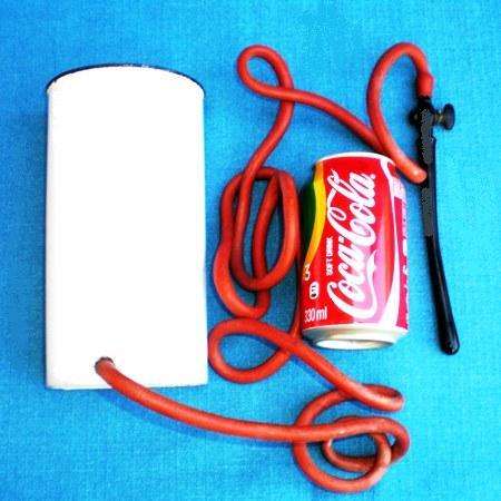 with coke tin