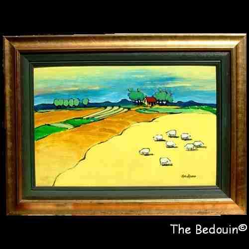 Marius Rossouw. South African Artist. DIE SKAPIES WEI. Oil. (c 2000). Framed & Large. 900 x 1200 mm.