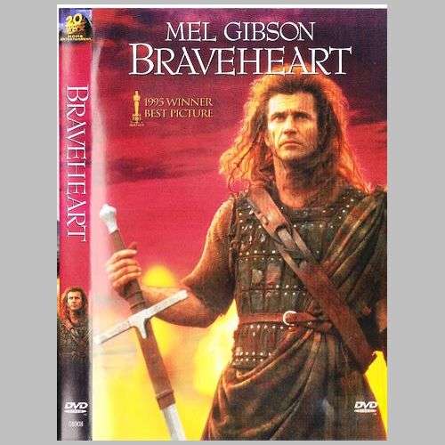 BRAVEHEART. DVD - Mel Gibson. (In English and choice of subtitles in 12 languages).
