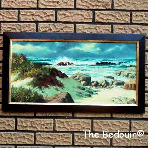 Gawie Cronje (1930 - 2007) Listed S A Artist. WESKUS SEETONEEL. Oil Painting (480 x 860 mm). Framed.