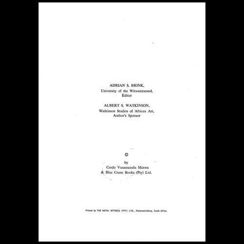 Credo Mutwa - INDABA MY CHILDREN. Limited Ed. no 153/1212. SIGNED BY CREDO MUTWA. Half leather.