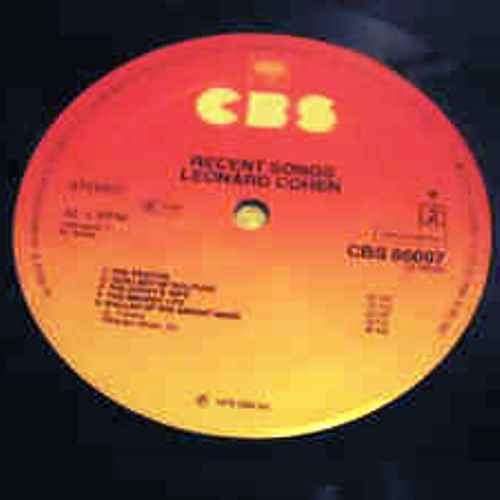 Leonard Cohen - RECENT SONGS. Vinyl 33 rpm LP album. (VG+/VG+). European release (1979).