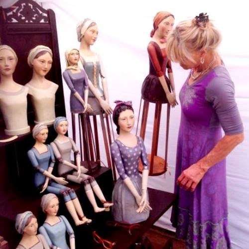 Olga van Wyk. Well - known S A Artist. SITTING ARTICULATED MANNEQUIN. 60 cm tall. Handcrafted.