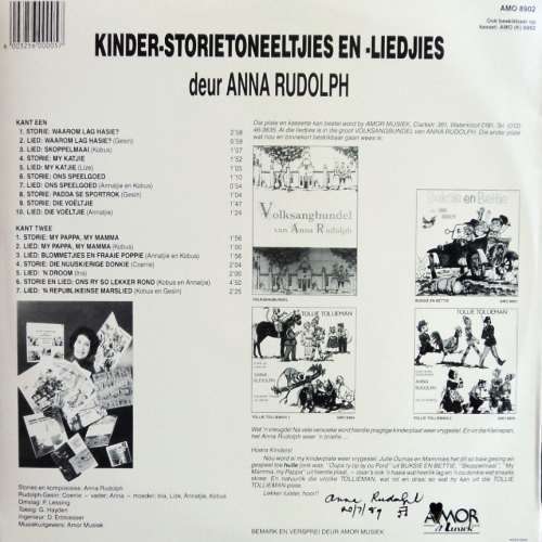Anna Rudolph - KINDER- STORIETONEELTJIES EN -LIEDJIES. LP. (M/M). Stories en Liedjies (1989).