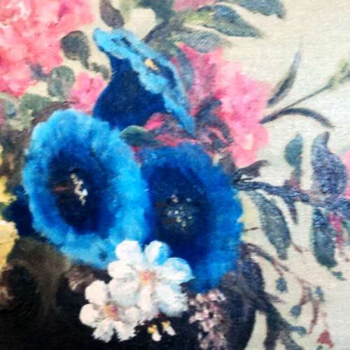 Fred Talmadge (S A Artist) - FLORAL STILL LIFE. Oil painting. 500 x 620 mm. Framed.