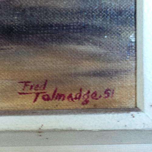Fred Talmadge (S A Artist) - FLORAL STILL LIFE. Oil painting. 500 x 620 mm. Framed.