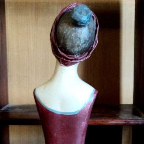 Olga van Wyk. Well - known S A Artist. MANNEQUIN DOLL BUST. 38 cm tall. Handcrafted. HOME TREASURES.