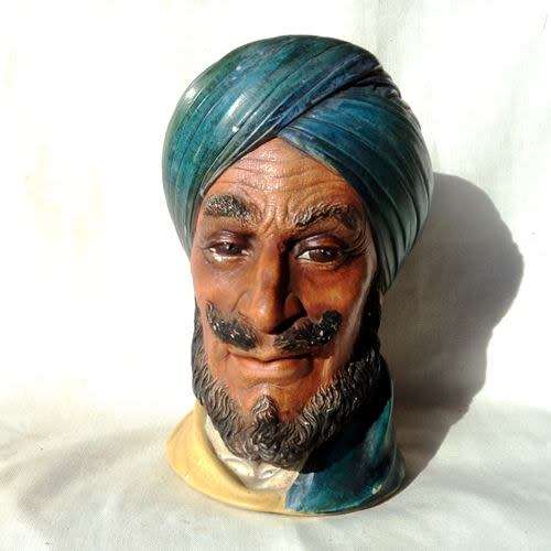 Bossons Chalkware Shelf Ornament. SIKH. Produced 1963 - 1966. Hand painted.