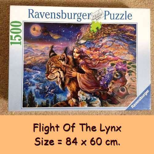 RAVENSBURGER Jigsaw Puzzle. 1500 Pieces. FLIGHT OF THE LYNX - Josephine Wall. LARGE - 84 x 60 cm.
