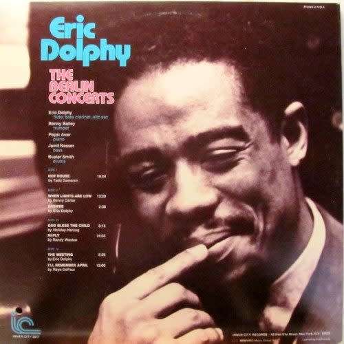 Eric Dolphy. THE BERLIN CONCERTS. 2 x Vinyl 33 rpm LPs. Gatefold (VG+/VG) Jazz (Bop / Free Jazz).