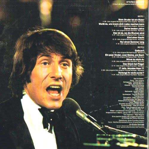Udo Jürgens - MEINE LIEDER 77. 33 rpm. 12` vinyl LP record (NM/NM) 1977. German release Funk / Soul.