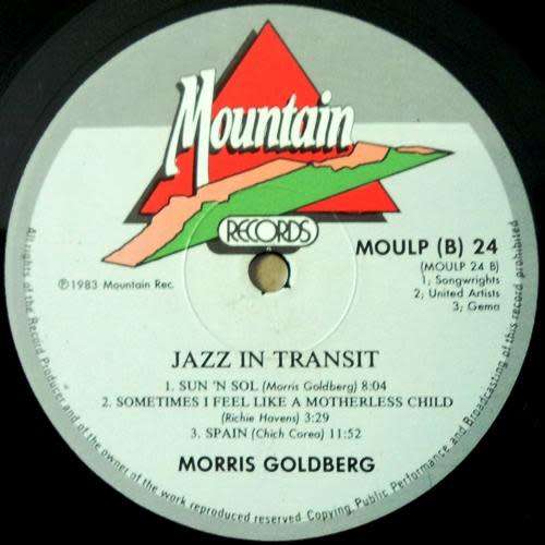 Morris Goldberg - JAZZ IN TRANSIT. 33 rpm. 12` vinyl 2 x LP records (NM/NM). 1983. Cape Jazz. RSA.