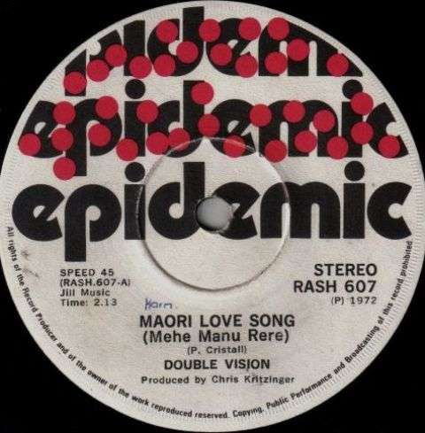 DOUBLE VISION: MAORI LOVE SONG (Mehe Manu Rere) / SUMMERTIME FEELING. 7 single record.